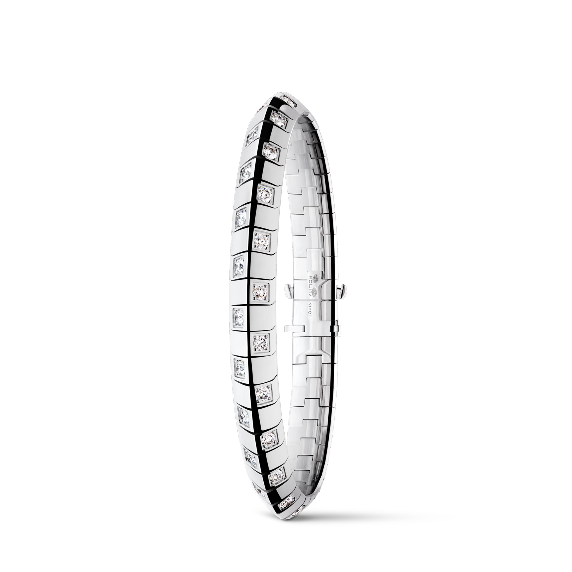 ブレスレット ル ダミエ ドゥ ルイ・ヴィトン 7mm (ホワイトゴールド